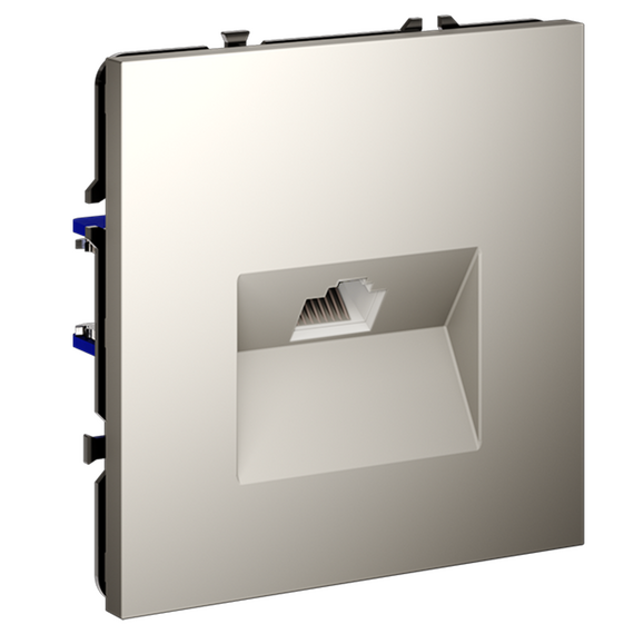 Розетка компьютерная встраиваемая VOLTUM S70 RJ45 кат.6, (кашемир), изображение 7