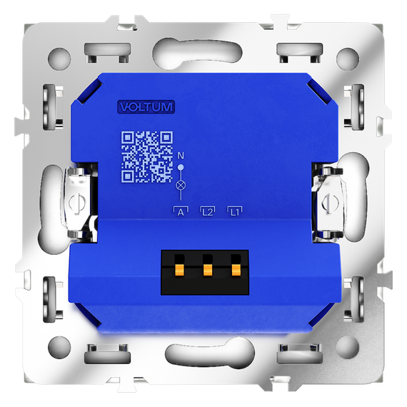 Светорегулятор встраиваемый VOLTUM S70 поворотно-нажимной 600 Вт, (белый матовый), изображение 4