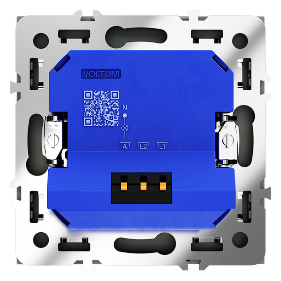 Светорегулятор встраиваемый VOLTUM S70 поворотно-нажимной 600 Вт, (титан), изображение 7