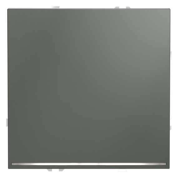 Проходной переключатель встраиваемый VOLTUM S70 одноклавишный с подсветкой 10А, (титан)