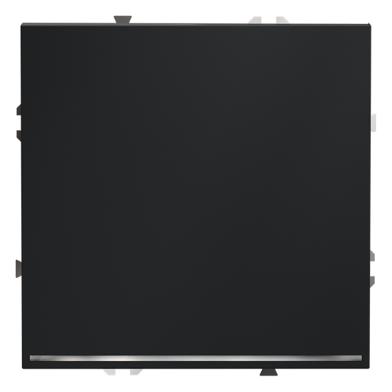 Проходной переключатель встраиваемый VOLTUM S70 одноклавишный с подсветкой 10А, (графит)