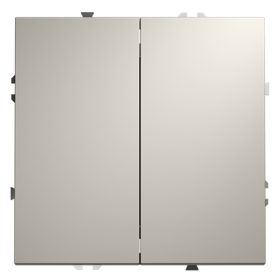 Выключатель встраиваемый VOLTUM S70 двухклавишный 10А, (кашемир)