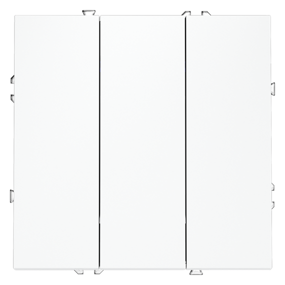 Выключатель встраиваемый VOLTUM S70 трехклавишный 10А, (белый матовый)