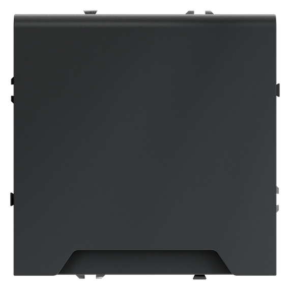 Розетка встраиваемая VOLTUM S70 с заземлением, защитными шторками и крышкой 16А, (графит)