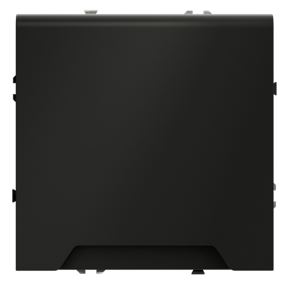 Розетка встраиваемая VOLTUM S70 с заземлением, защитными шторками и крышкой 16А, (черный матовый)