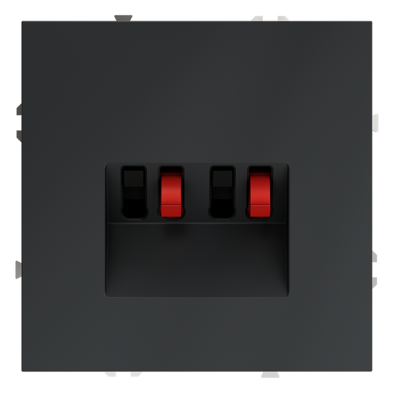 Розетка акустическая встраиваемая VOLTUM S70 4-местная, (графит)