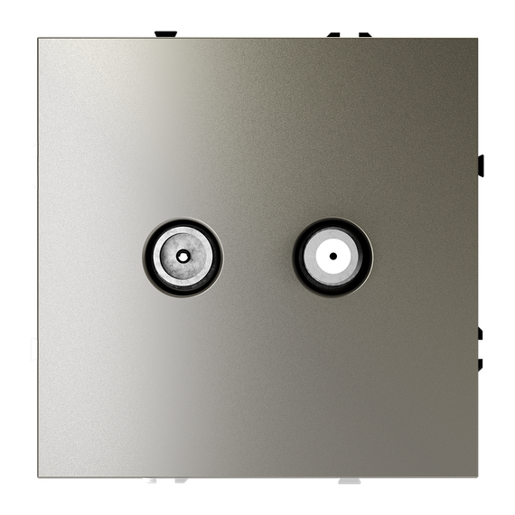 Розетка телевизионная встраиваемая VOLTUM S70 оконечная TV+SAT, (шелк)