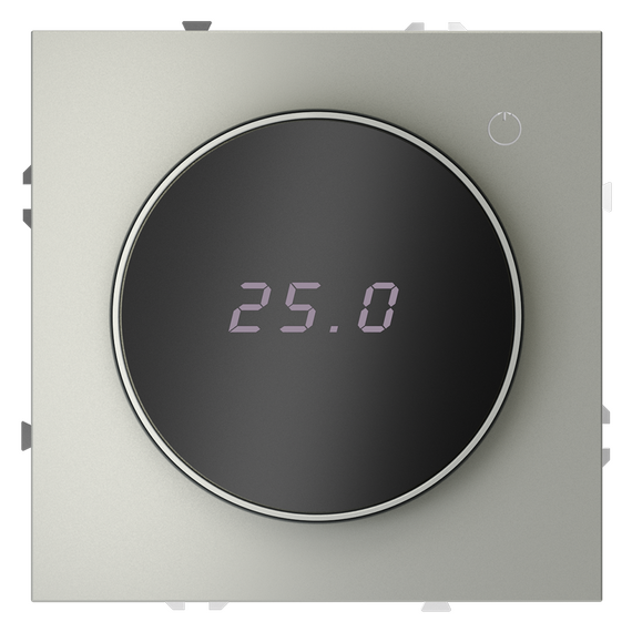 Терморегулятор электронный VOLTUM S70 с индикацией и датчиком, для теплого пола, (сталь)