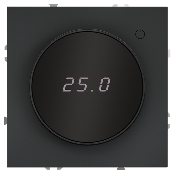 Терморегулятор электронный VOLTUM S70 с индикацией и датчиком, для теплого пола, (графит)