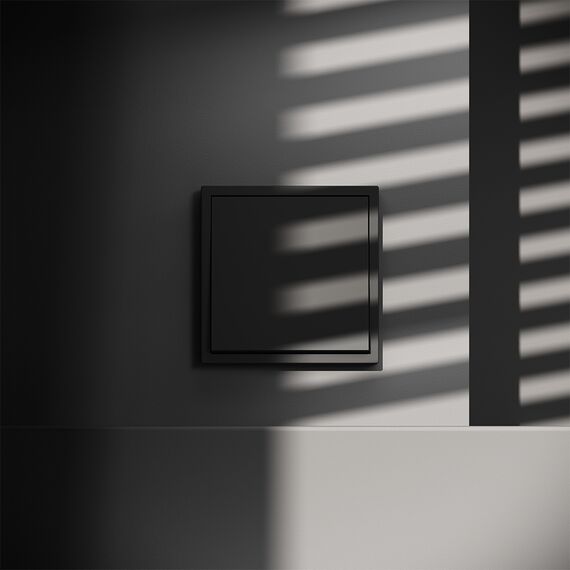 Проходной переключатель встраиваемый VOLTUM S70 одноклавишный 10А, (черный матовый), изображение 4