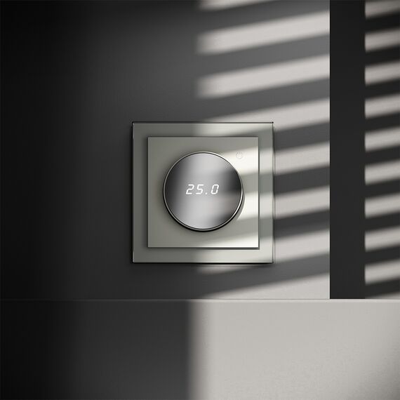 Терморегулятор электронный VOLTUM S70 с индикацией и датчиком, для теплого пола, (сталь), изображение 3