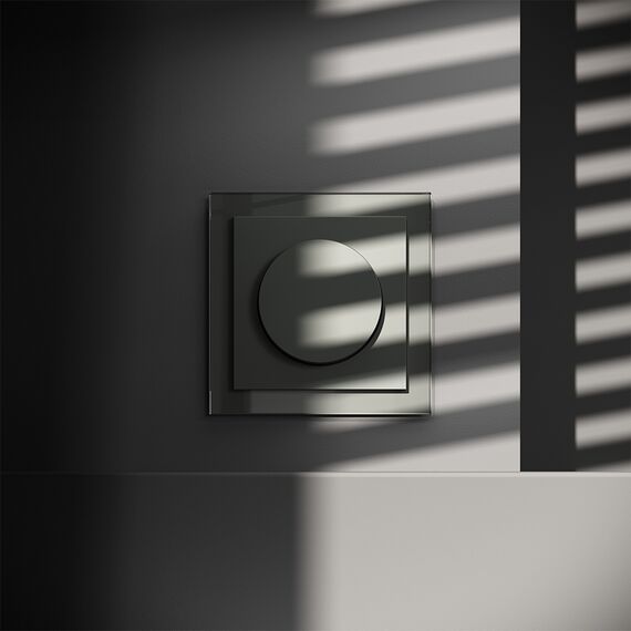 Светорегулятор встраиваемый VOLTUM S70 поворотно-нажимной 600 Вт, (титан), изображение 3