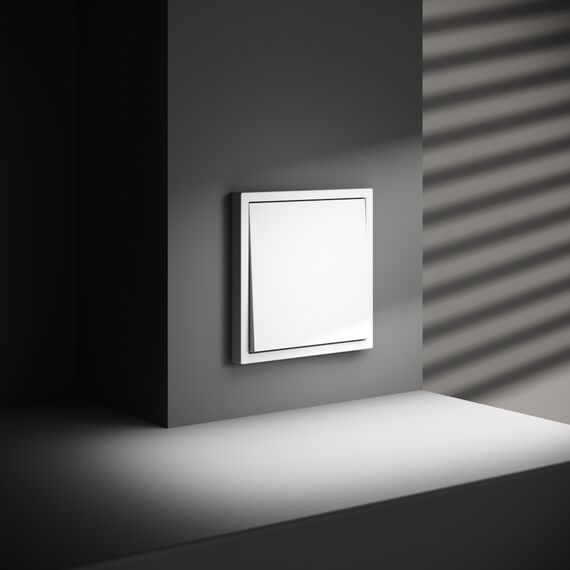 Проходной переключатель встраиваемый VOLTUM S70 одноклавишный 10А, (белый матовый), изображение 4