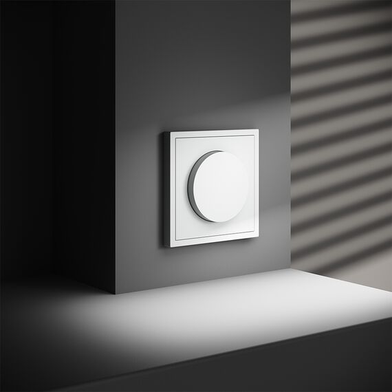 Светорегулятор встраиваемый VOLTUM S70 поворотно-нажимной 600 Вт, (белый матовый), изображение 3