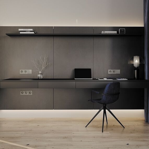 Выключатель встраиваемый VOLTUM S70 трехклавишный 10А, (шелк), изображение 7