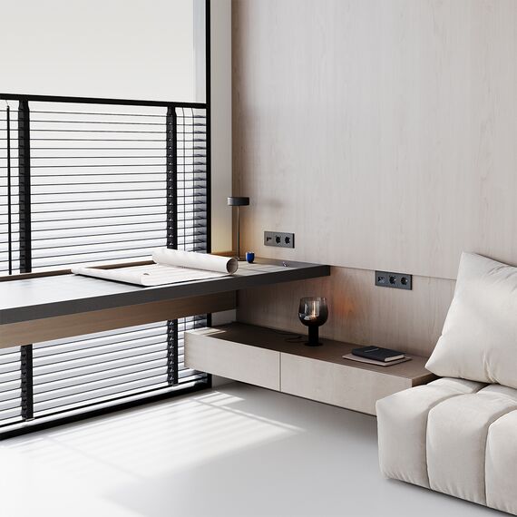 Рамка пластиковая VOLTUM S70 на 3 поста, (черный матовый), изображение 4