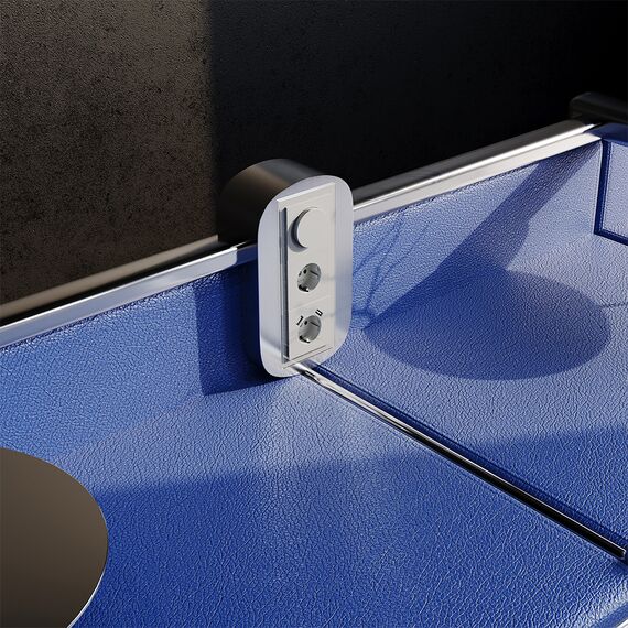 Розетка встраиваемая VOLTUM S70 с заземлением и защитными шторками, 16А, с USB, A+A, (сталь), изображение 6