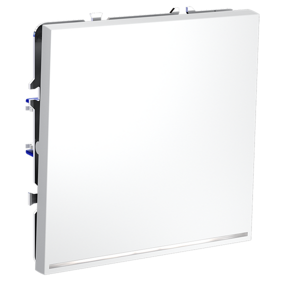 Выключатель встраиваемый VOLTUM S70 одноклавишный с подсветкой 10А, (белый матовый), изображение 3