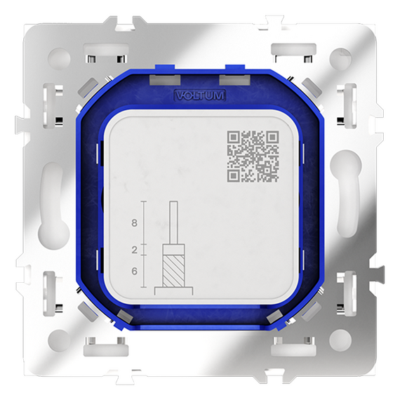 Розетка телевизионная встраиваемая VOLTUM S70 оконечная TV+SAT, (белый глянцевый), изображение 3