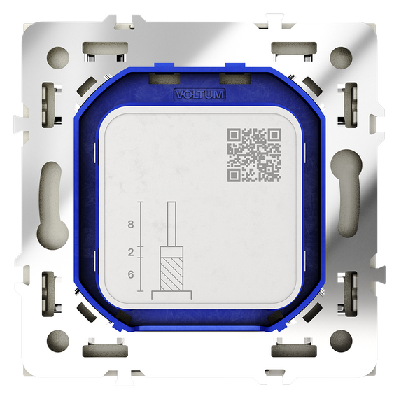 Розетка телевизионная встраиваемая VOLTUM S70 оконечная TV+SAT, (шелк), изображение 3