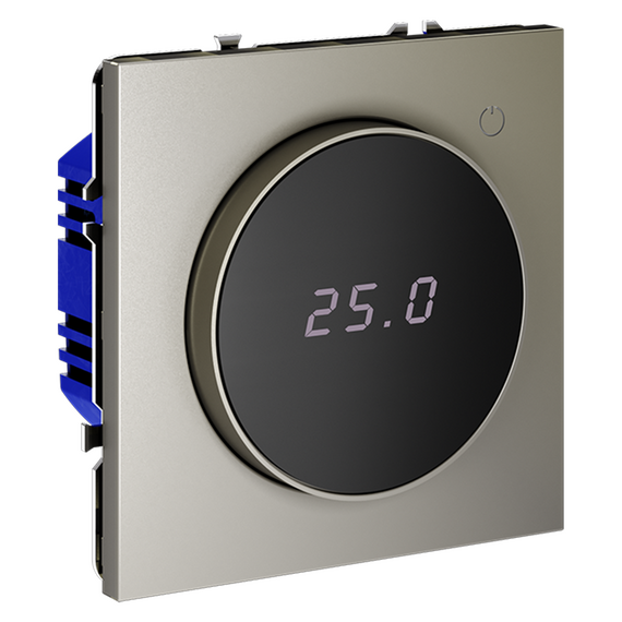 Терморегулятор электронный VOLTUM S70 с индикацией и датчиком, для теплого пола, (шелк), изображение 2