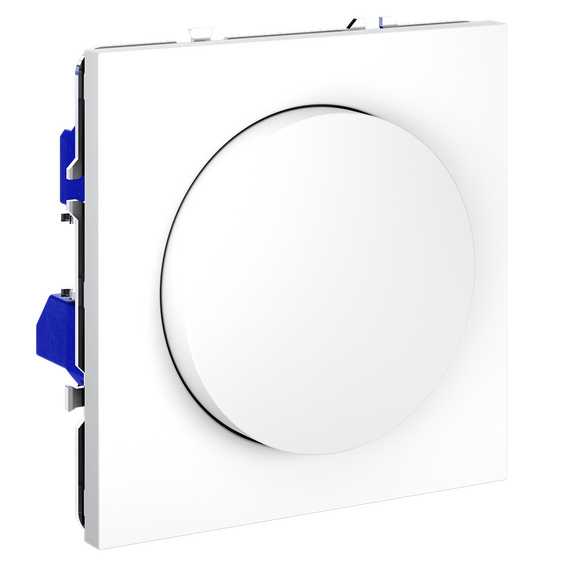 Светорегулятор встраиваемый VOLTUM S70 поворотно-нажимной 600 Вт, (белый матовый), изображение 2