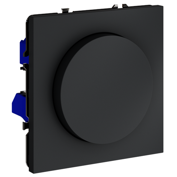 Светорегулятор встраиваемый VOLTUM S70 поворотно-нажимной 600 Вт, (графит), изображение 2