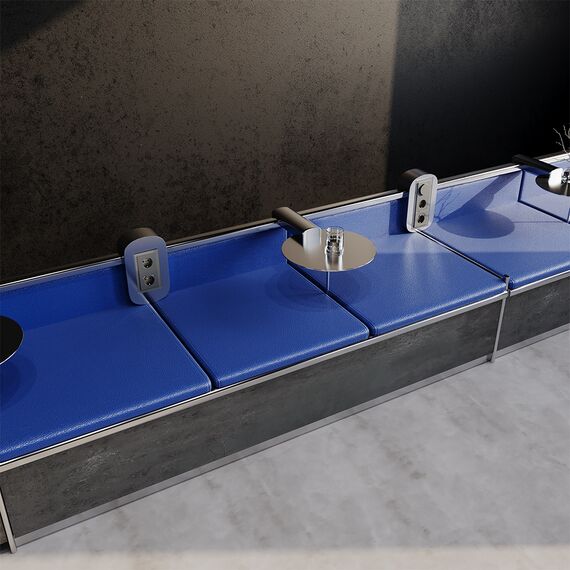 Розетка встраиваемая VOLTUM S70 с заземлением и защитными шторками, 16А, с USB, A+A, (титан), изображение 7