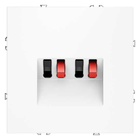 Розетка акустическая встраиваемая VOLTUM S70 4-местная, (белый матовый)