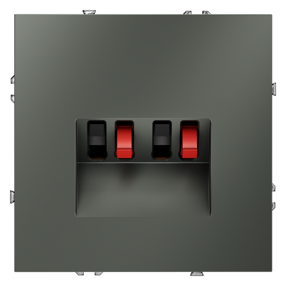 Розетка акустическая встраиваемая VOLTUM S70 4-местная, (титан)