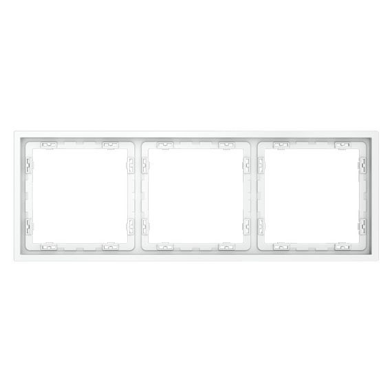 Рамка пластиковая VOLTUM S70 на 3 поста, (белый матовый)