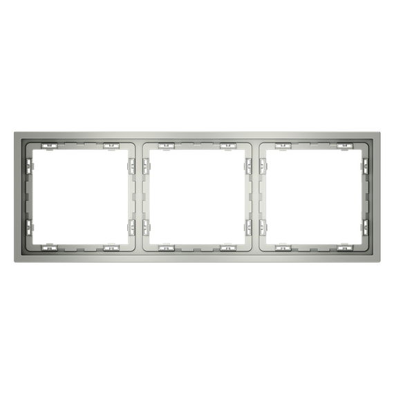 Рамка пластиковая VOLTUM S70 на 3 поста, (сталь)