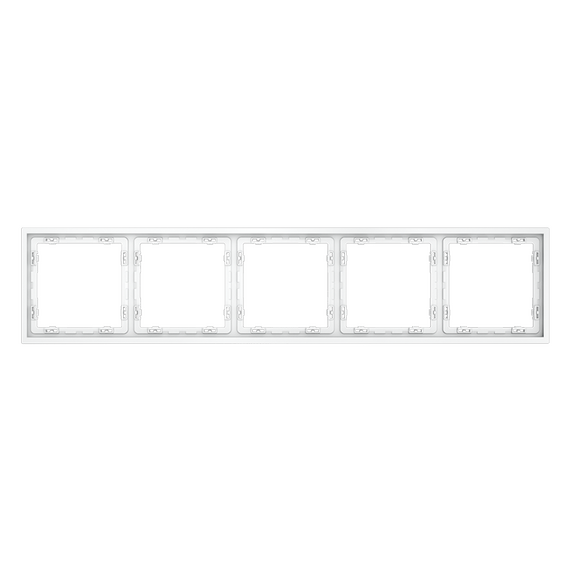 Рамка пластиковая VOLTUM S70 на 5 постов, (белый матовый)