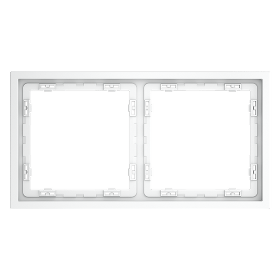 Рамка пластиковая VOLTUM S70 на 2 поста, (белый матовый), изображение 5