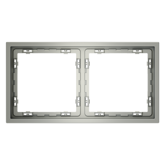 Рамка пластиковая VOLTUM S70 на 2 поста, (сталь), изображение 5