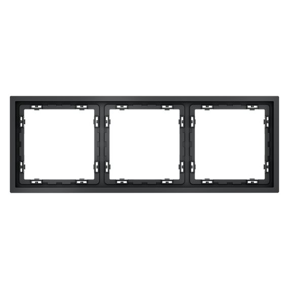 Рамка пластиковая VOLTUM S70 на 3 поста, (графит), изображение 5