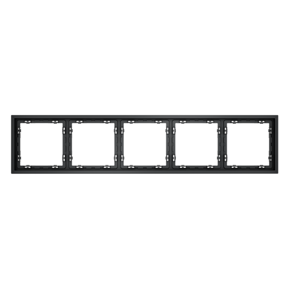 Рамка пластиковая VOLTUM S70 на 5 постов, (графит), изображение 5