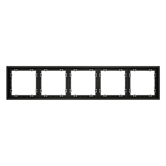 Рамка пластиковая VOLTUM S70 на 5 постов, (черный матовый), изображение 5