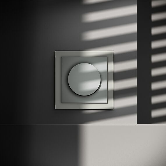 Светорегулятор встраиваемый VOLTUM S70 поворотно-нажимной 600 Вт, (сталь), изображение 3