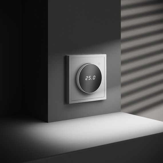 Терморегулятор электронный VOLTUM S70 с индикацией и датчиком, для теплого пола, (белый матовый), изображение 4