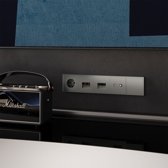 Заглушка VOLTUM S70 с суппортом, (титан), изображение 5