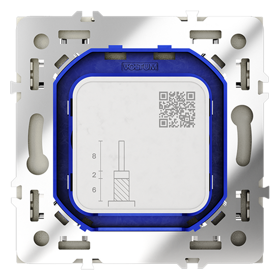 Розетка телевизионная встраиваемая VOLTUM S70 оконечная TV+SAT, (сталь), изображение 3