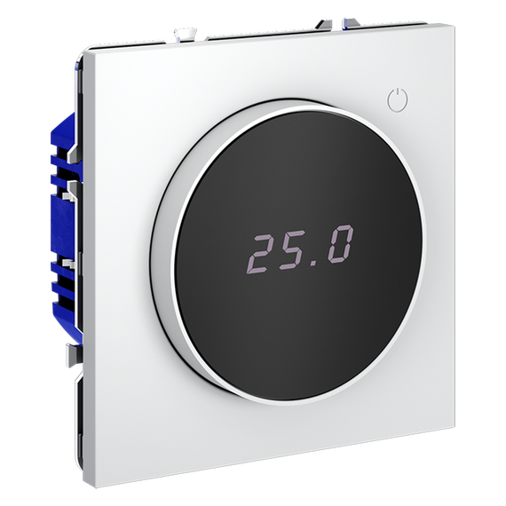 Терморегулятор электронный VOLTUM S70 с индикацией и датчиком, для теплого пола, (белый матовый), изображение 3