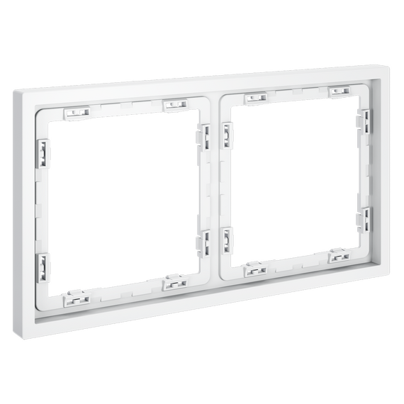 Рамка пластиковая VOLTUM S70 на 2 поста, (белый матовый), изображение 2