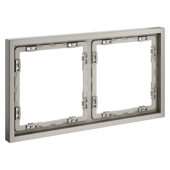 Рамка пластиковая VOLTUM S70 на 2 поста, (кашемир), изображение 2