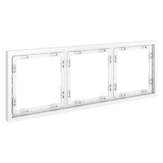 Рамка пластиковая VOLTUM S70 на 3 поста, (белый матовый), изображение 2