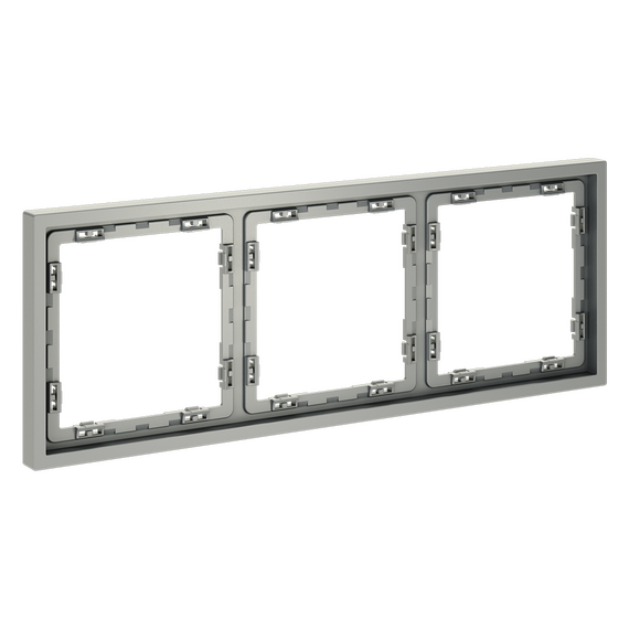 Рамка пластиковая VOLTUM S70 на 3 поста, (сталь), изображение 2