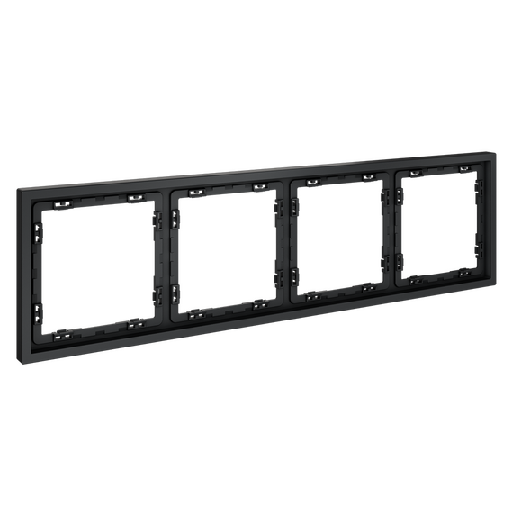 Рамка пластиковая VOLTUM S70 на 4 поста, (графит), изображение 2