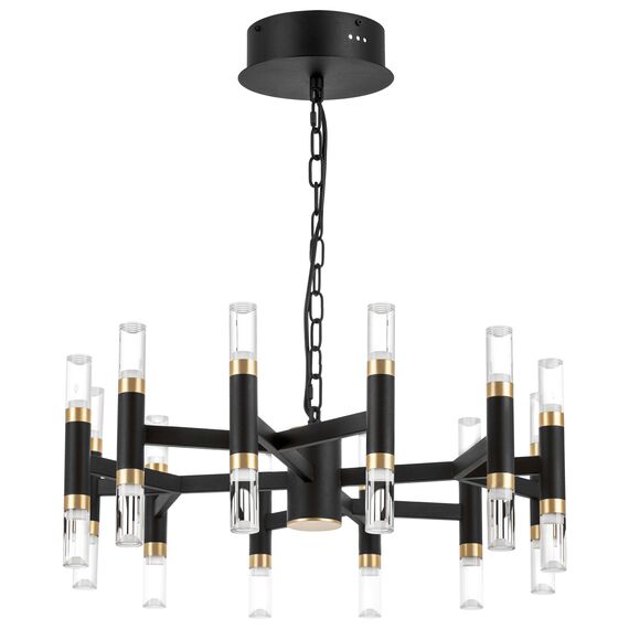 734247 Люстра IRIS 76W LED 3148LM 120G ЧЕРНЫЙ/ЗОЛОТО 3000K