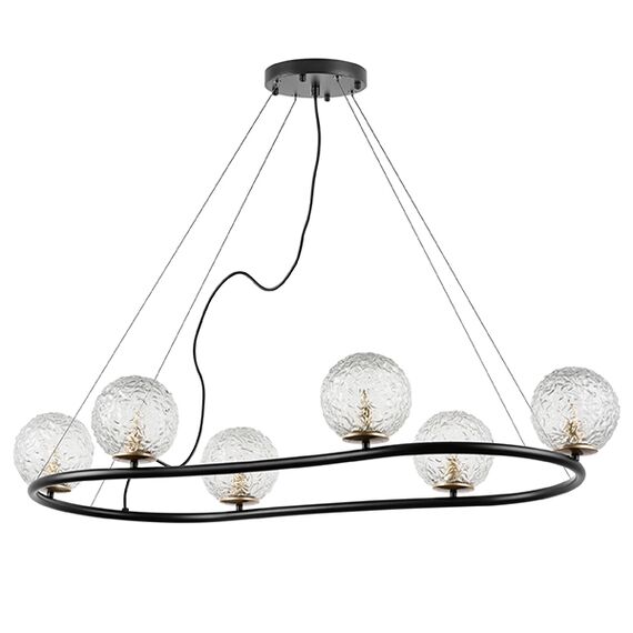 815267 Люстра BARI 6х10W(led) G9 ЧЕРНЫЙ МАТОВЫЙ/ЗОЛОТО